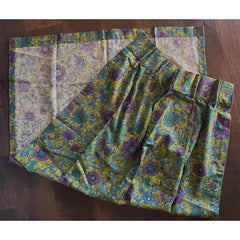 1960’s Lime and Purple Drapery Panel - Annabel Bleu