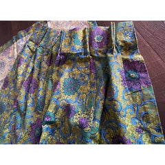 1960’s Lime and Purple Drapery Panel - Annabel Bleu