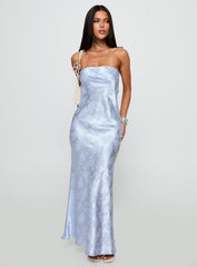Haley Maxi Dress Blue Jacquard