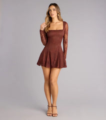 Evening Plans Lace A-Line Dress