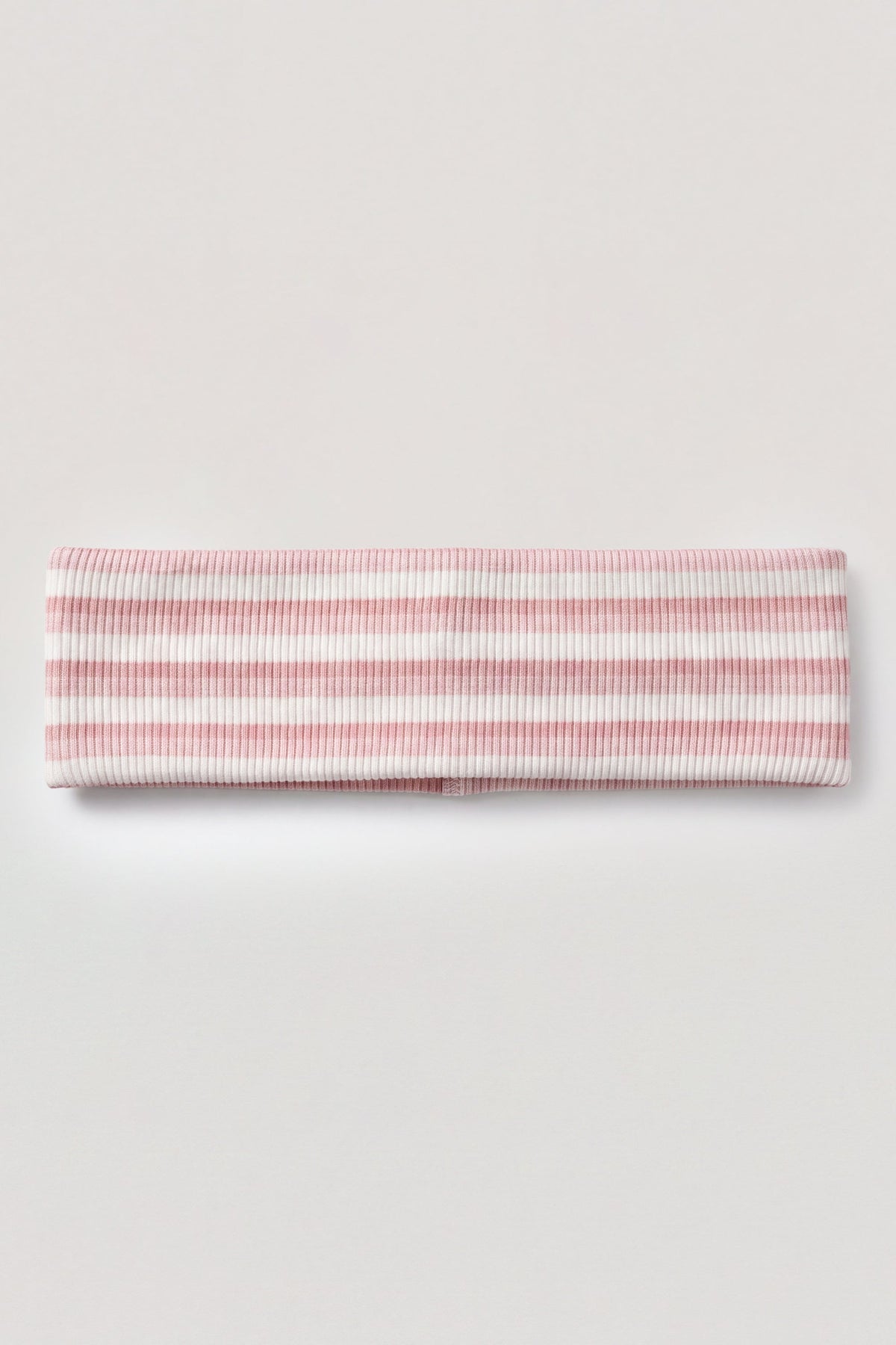 Ribbed Jersey Headband in Pink Stripe