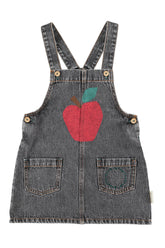 Apple Short Dress Washed Black Denim