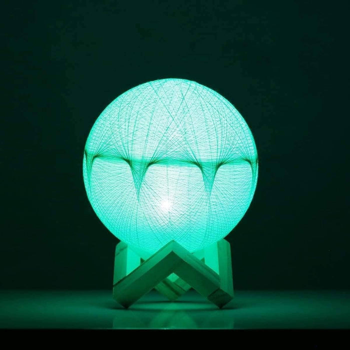 Artisan-Crafted Woolen Yarn Lunar Lamp: Soft Glow and Decorative Delight