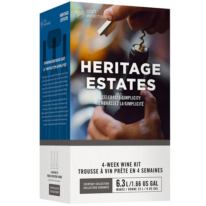 Box of RJS Heritage Estates Chardonnay Wine Kit
