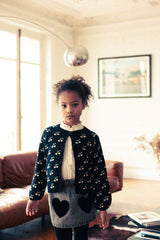 Gulash Cardigan Knitted Wool Black Cream