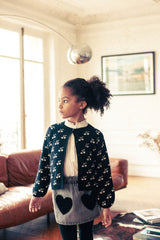 Gulash Cardigan Knitted Wool Black Cream