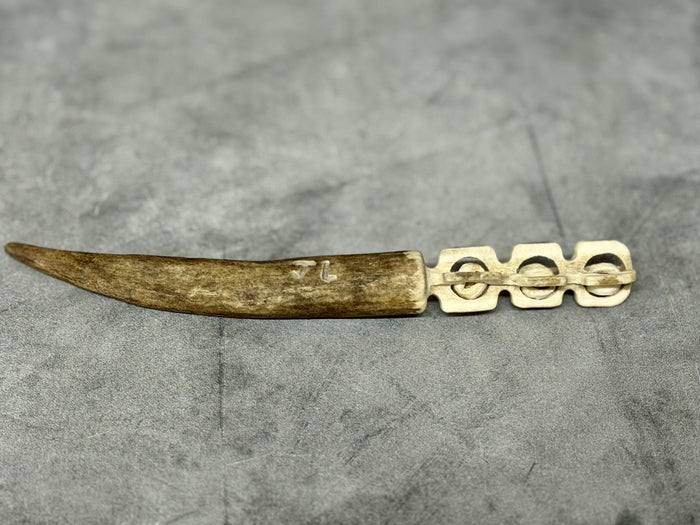 Hand Carved Moose Antler Rattle