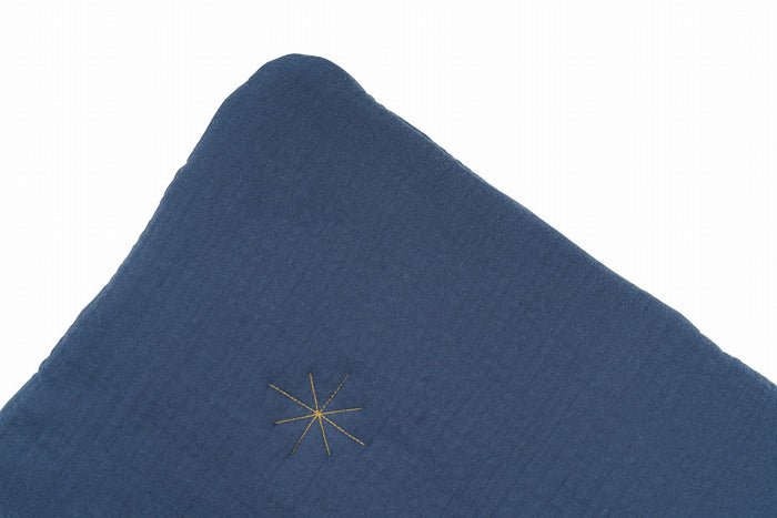 Muslin Pillow Dark Blue