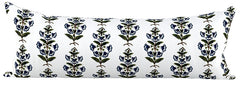 Spruce Berry Petunia Block Printed Canvas Pillow Cover: Available in 10 Sizes - Annabel Bleu
