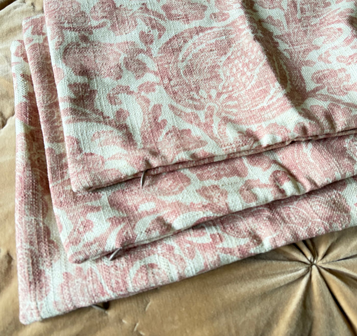 Sale: 12x18” Blush & Cream Floral Pillow Cover - Annabel Bleu