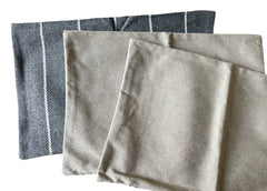 Sale: 12x18 Pillow Cover Beige or Grey Striped - Annabel Bleu
