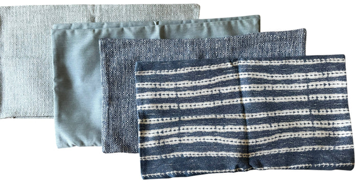 Sale: 12x21 Pillow Cover Denim Blue or Seafoam Green - Annabel Bleu