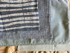 Sale: 12x21 Pillow Cover Denim Blue or Seafoam Green - Annabel Bleu