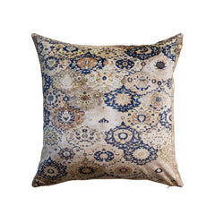 20" Square Cotton Velvet Printed Pillow