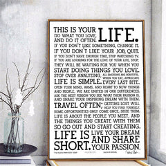 Words of Wisdom: This Is Your Life Inspirational Art