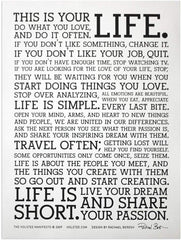 Words of Wisdom: This Is Your Life Inspirational Art