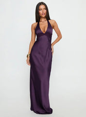 Odyssa Halter Maxi Dress Purple