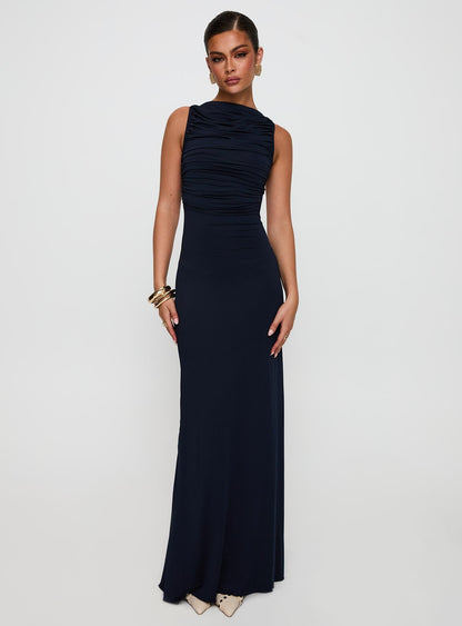 Undeniable Cut Out Maxi Dress Navy