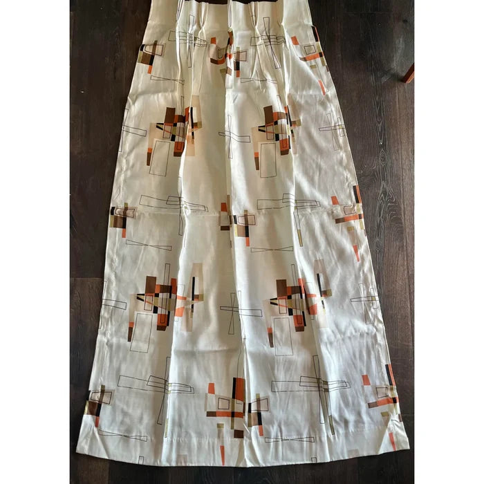 1950s Atomic Mid-Century Modern Drapery Panel - Annabel Bleu