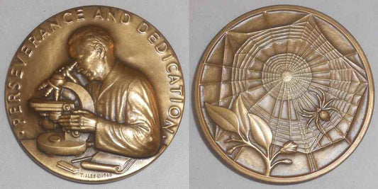 1968 Society Of Medalists 87th Issue Bronze Medal T Iles Perseverance Dedication