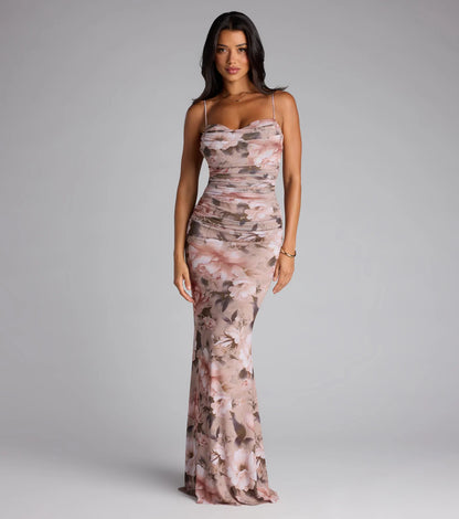 Yvette Floral Mermaid Formal Dress