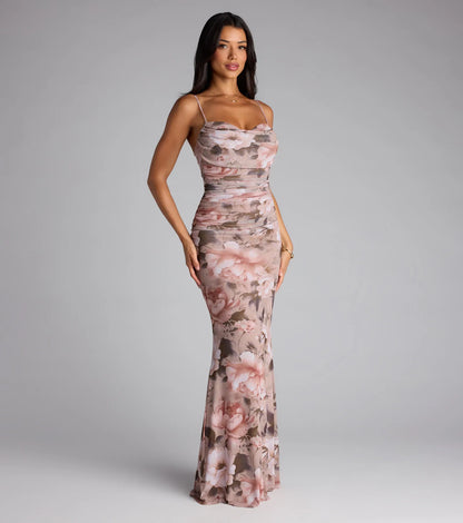 Yvette Floral Mermaid Formal Dress
