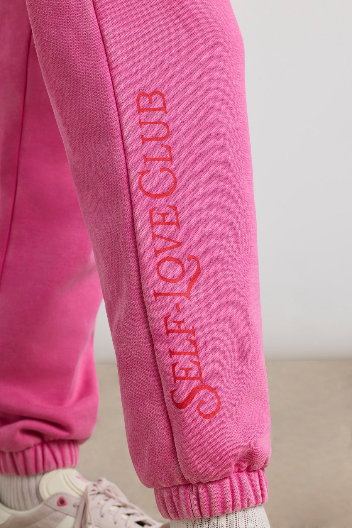 Brushed Jersey Oversized Joggers in Hot Pink