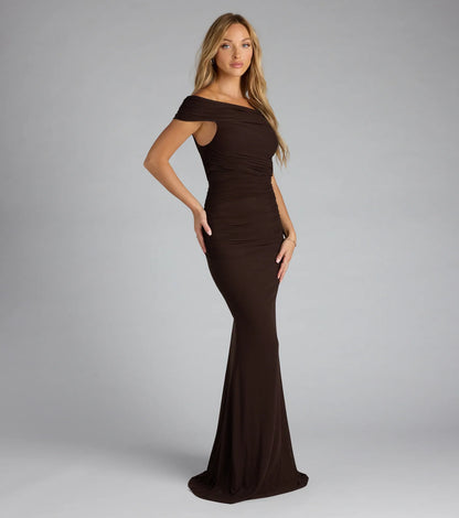 Ashlynn Off-Shoulder Mermaid Formal Dress