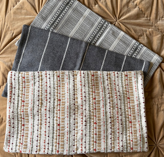Sale: 12x21 Striped Pillow Cover - Annabel Bleu