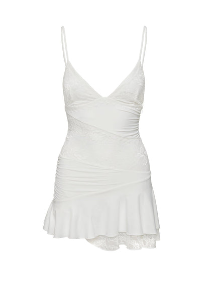 Love Is Alive Lace Mini Dress White