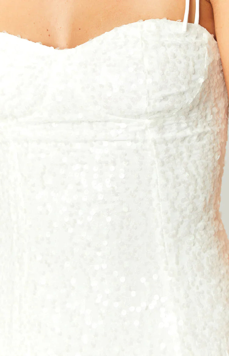 Penny Lane White Sequin Mini Dress