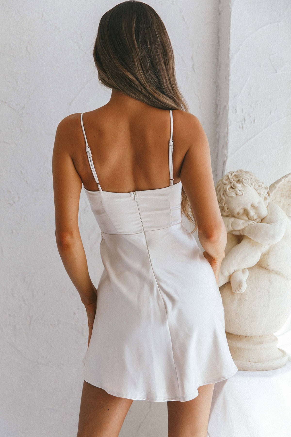 Cozumel Twist Bust Mini Dress Champagne