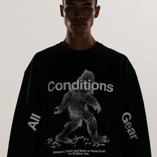 Nike ACG "Tuff Fleece" Therma-FIT Pullover Crewneck Sweatshirt (Black)