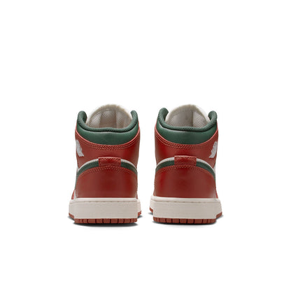 Air Jordan 1 Mid GS (Sail/Midnight Green)