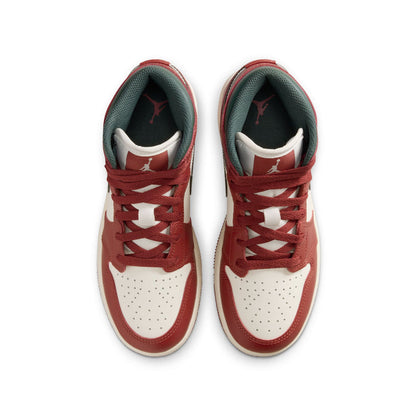 Air Jordan 1 Mid GS (Sail/Midnight Green)