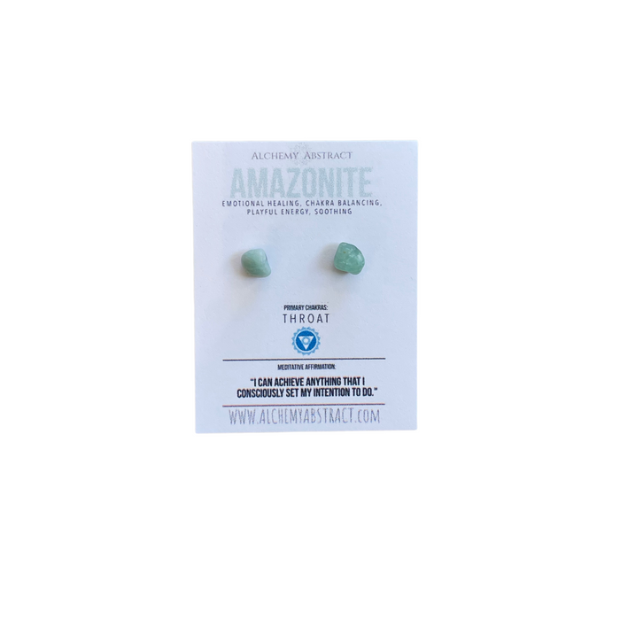 Amazonite Crystal Studs