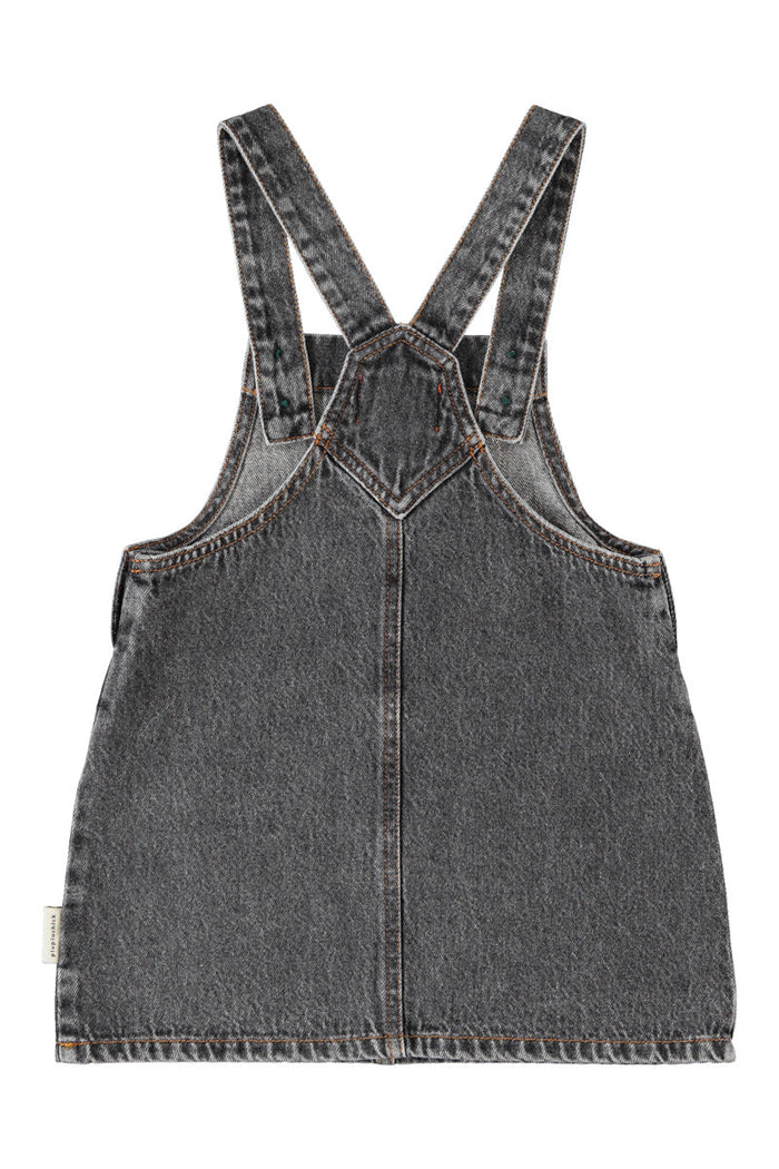 Apple Short Dress Washed Black Denim
