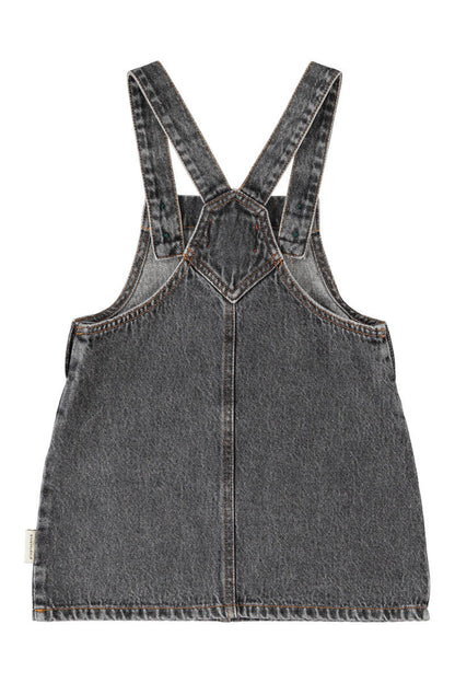 Apple Short Dress Washed Black Denim