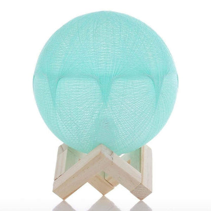 Artisan-Crafted Woolen Yarn Lunar Lamp: Soft Glow and Decorative Delight