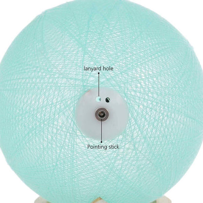 Artisan-Crafted Woolen Yarn Lunar Lamp: Soft Glow and Decorative Delight