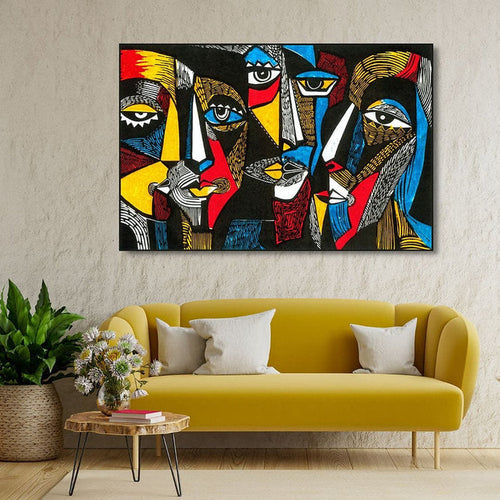 Artistic Abstractions: Picasso's Geometric Faces
