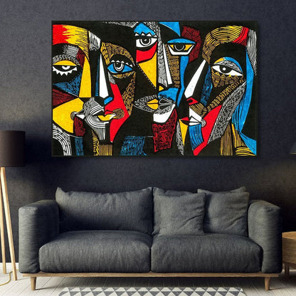 Artistic Abstractions: Picasso's Geometric Faces