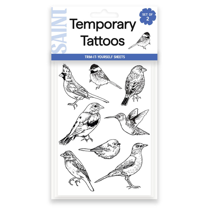 Backyard Birds Temporary Tattoo Sheets