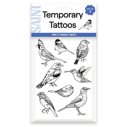 Backyard Birds Temporary Tattoo Sheets