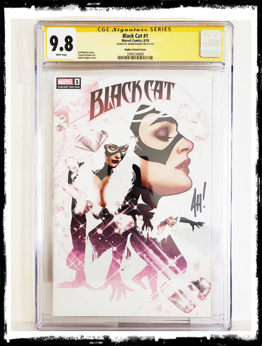 BLACK CAT - #1 CGC SS 9.8 SIGNED ADAM HUGHES VARIANT (2019 - NM)