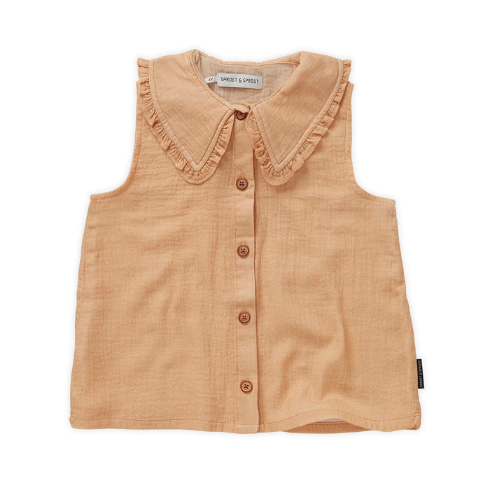 Blouse Ruffle Collar Nectarine