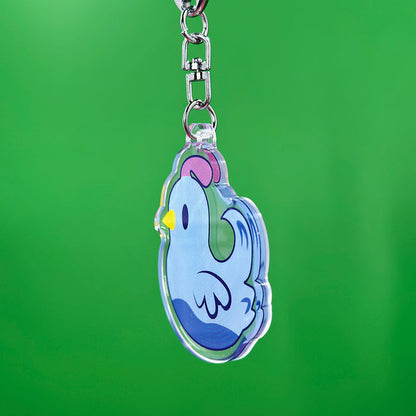 Blue Chicken Keychain