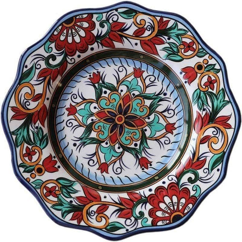 Bohemian Ceramic Display Plate - Artistic Dining Collection