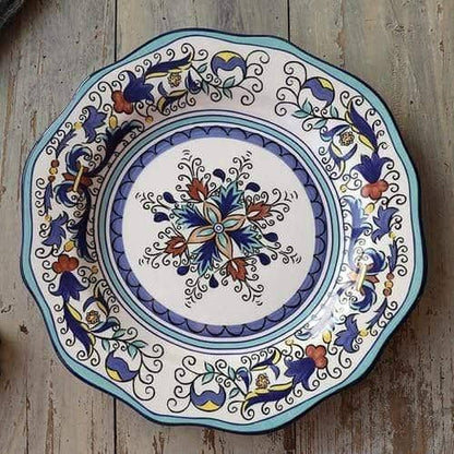 Bohemian Ceramic Display Plate - Artistic Dining Collection