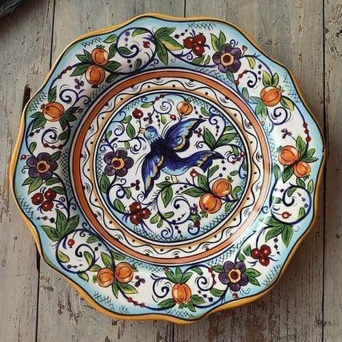 Bohemian Ceramic Display Plate - Artistic Dining Collection